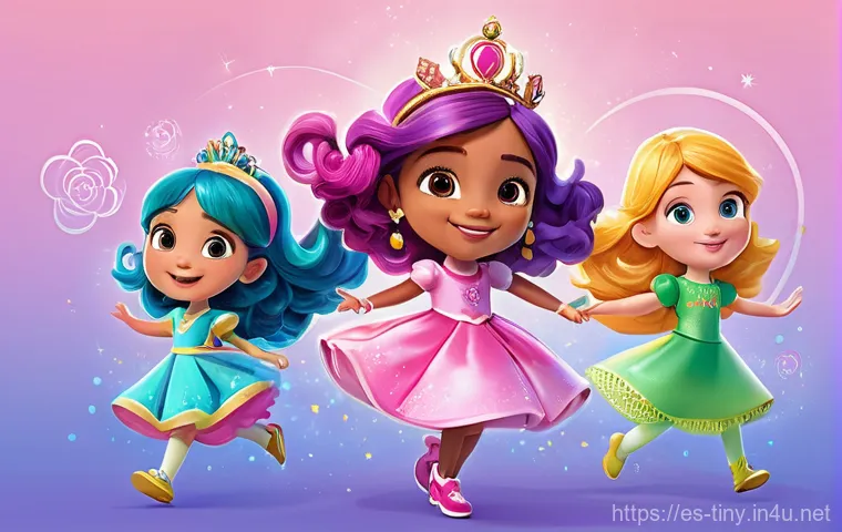 티니핑 애니메이션 시장 점유율 - **Prompt 1: Cheerful Happying Teenieping Character**
    "A cute, adorable, and vibrant 3D animated ...