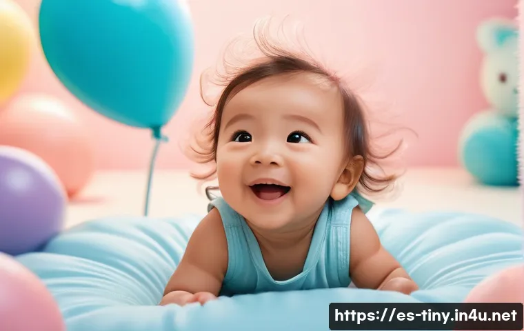 티니핑 주요 시청 연령대 - **Prompt:** A whimsical, brightly colored illustration depicting a joyful toddler, around 3-4 years ...